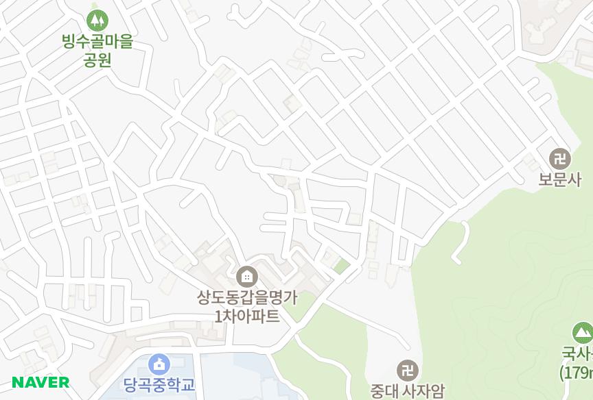 서울특별시 동작구 상도동 성우2차 위치·실거래 시세 지도