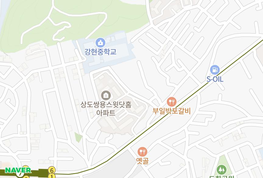 서울특별시 동작구 상도동 샤인 위치·실거래 시세 지도