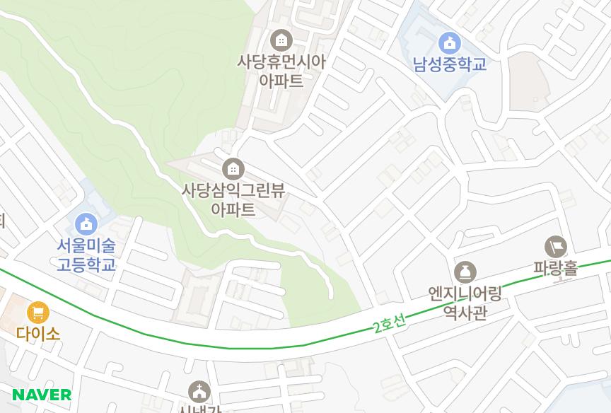 서울특별시 동작구 사당동 현대파크 위치·실거래 시세 지도
