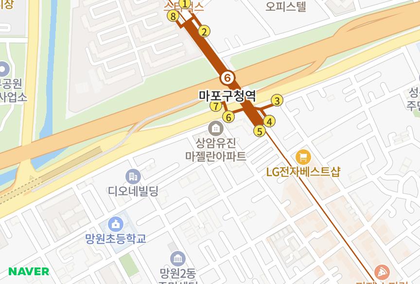서울특별시 마포구 망원동 상암마젤란21차 위치·실거래 시세 지도