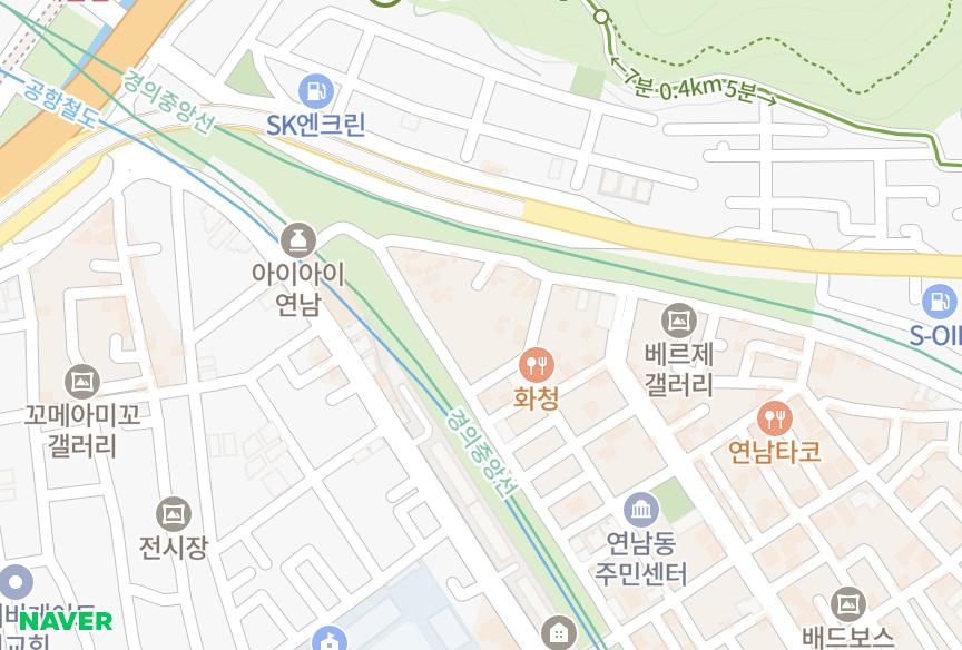 서울특별시 마포구 연남동 새마을 위치·실거래 시세 지도