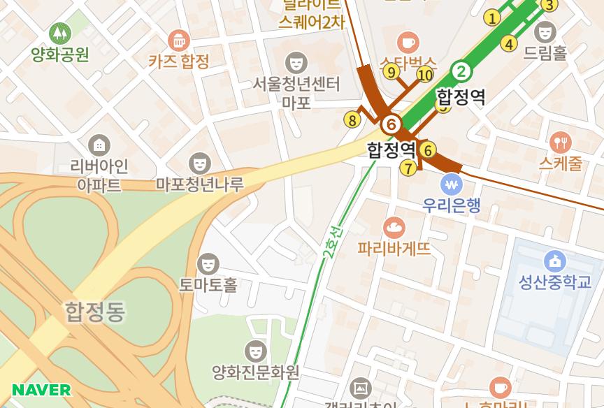 서울특별시 마포구 합정동 KCC엠파이어리버 위치·실거래 시세 지도
