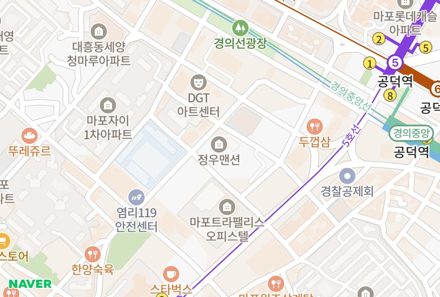 서울특별시 마포구 도화동 정우맨션 위치·실거래 시세 지도