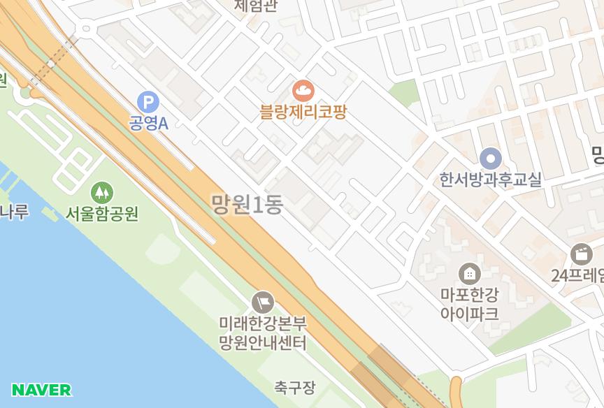 서울특별시 마포구 망원동 한강1차대주피오레 위치·실거래 시세 지도