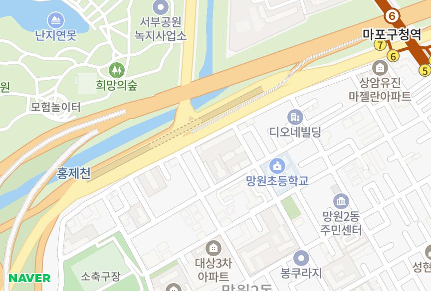 서울특별시 마포구 망원동 탑건진선미 위치·실거래 시세 지도