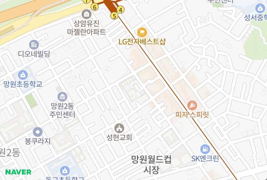 서울특별시 마포구 망원동 함성월드빌1차 위치·실거래 시세 지도