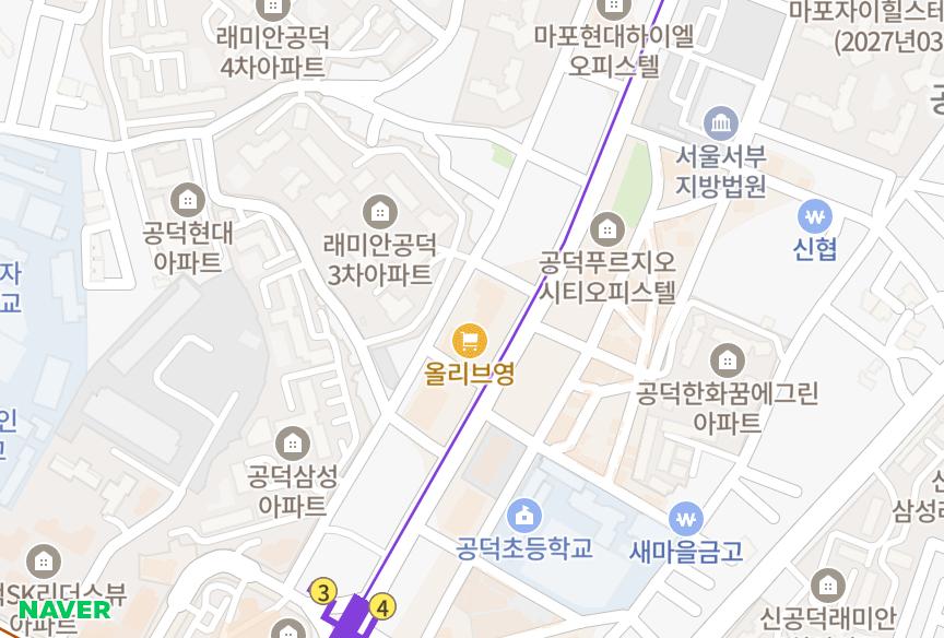 서울특별시 마포구 공덕동 마포공덕파크팰리스II 위치·실거래 시세 지도