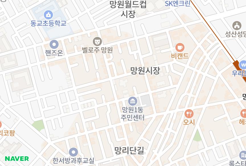 서울특별시 마포구 망원동 망원동대상4차 위치·실거래 시세 지도