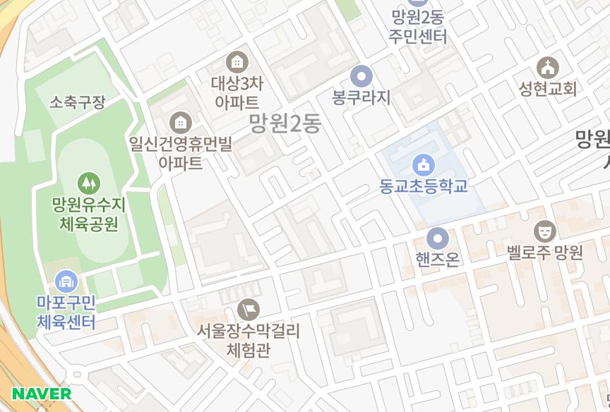 서울특별시 마포구 망원동 백합 위치·실거래 시세 지도