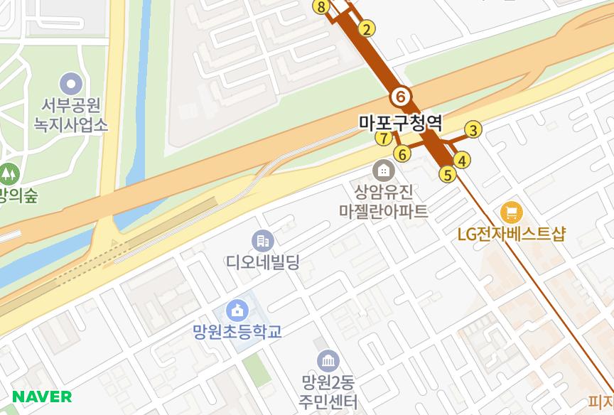 서울특별시 마포구 망원동 신부파스카5차 위치·실거래 시세 지도