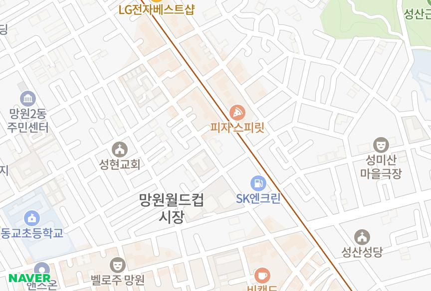 서울특별시 마포구 망원동 미원1차 위치·실거래 시세 지도