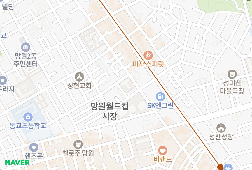 서울특별시 마포구 망원동 함성월드빌3차 위치·실거래 시세 지도