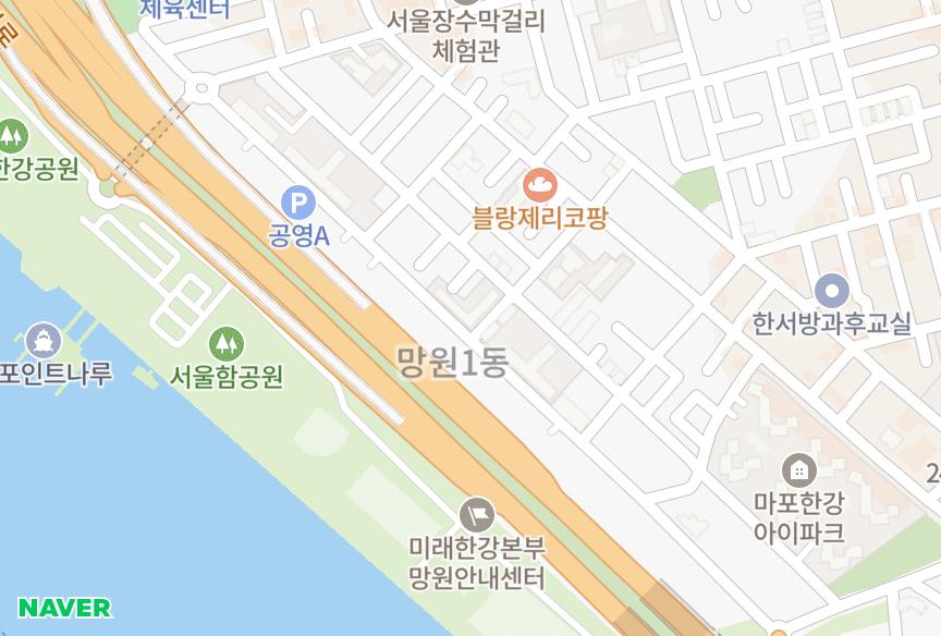 서울특별시 마포구 망원동 강변타운 위치·실거래 시세 지도