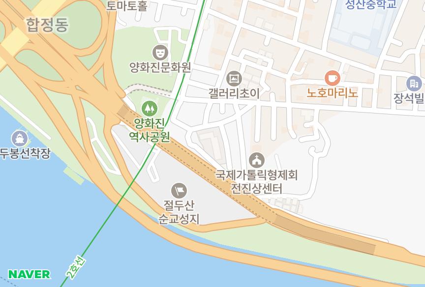 서울특별시 마포구 합정동 한강동원 위치·실거래 시세 지도