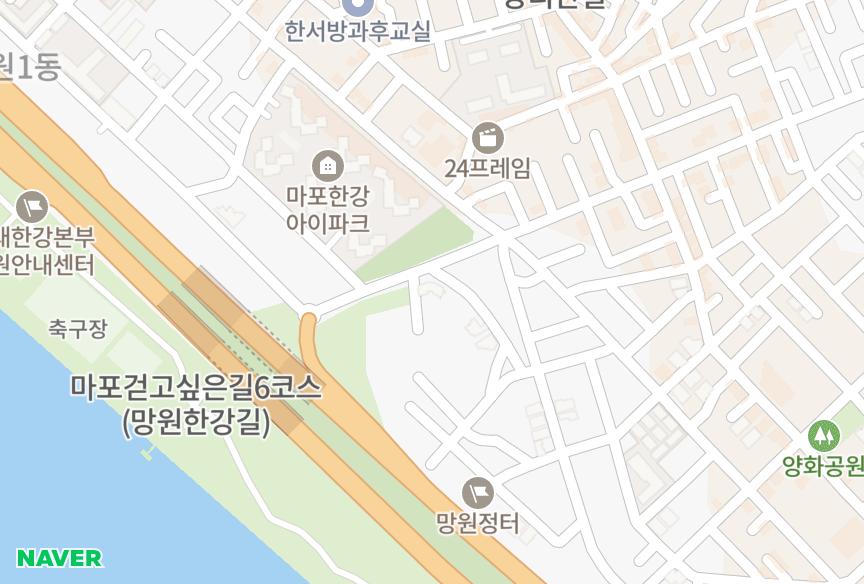 서울특별시 마포구 합정동 합정한강그린2차 위치·실거래 시세 지도