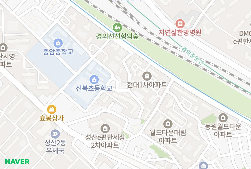 서울특별시 마포구 중동 수풍 위치·실거래 시세 지도