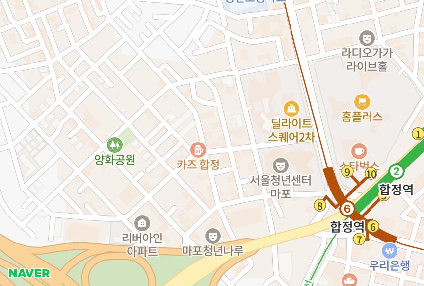 서울특별시 마포구 합정동 대운행복 위치·실거래 시세 지도