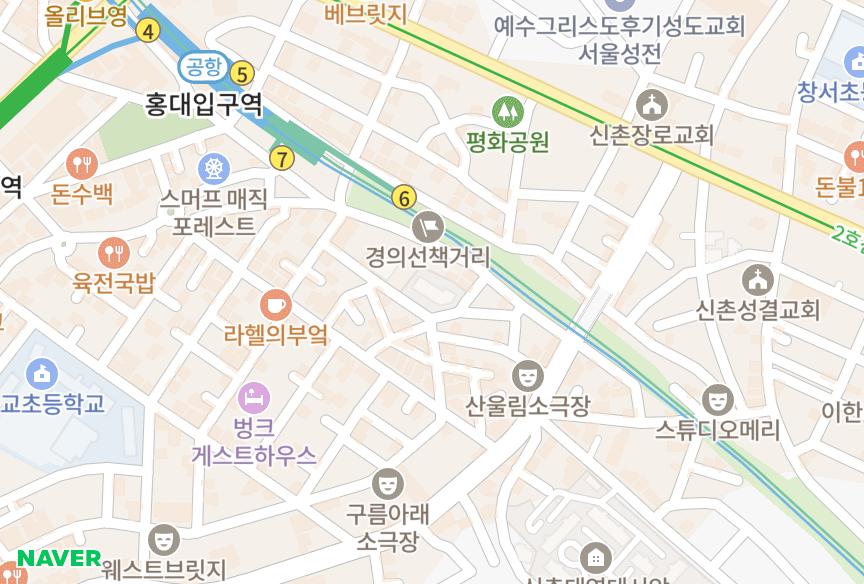 서울특별시 마포구 서교동 서교동대아 위치·실거래 시세 지도
