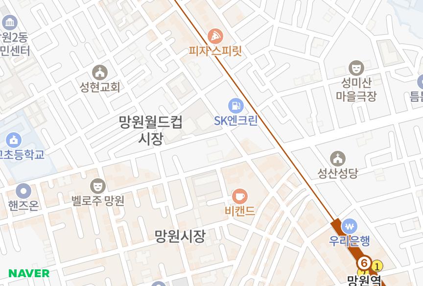 서울특별시 마포구 망원동 리츠 위치·실거래 시세 지도