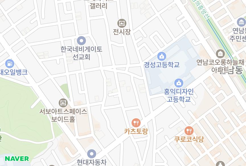서울특별시 마포구 연남동 광남벨라스 위치·실거래 시세 지도