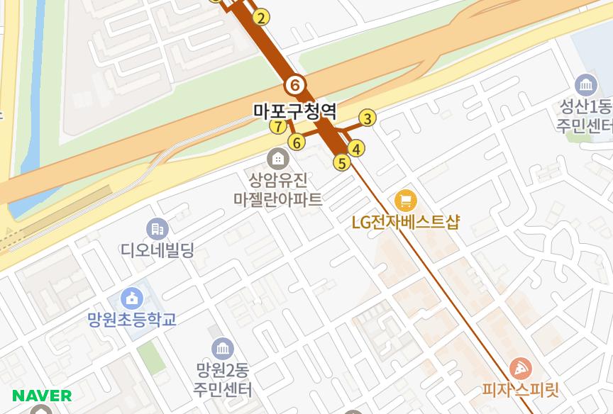 서울특별시 마포구 망원동 노아아크빌 위치·실거래 시세 지도
