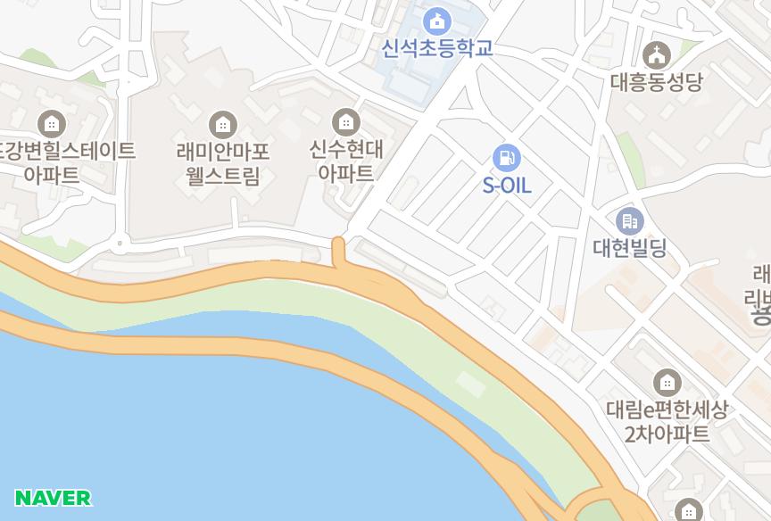 서울특별시 마포구 용강동 강변그린 위치·실거래 시세 지도