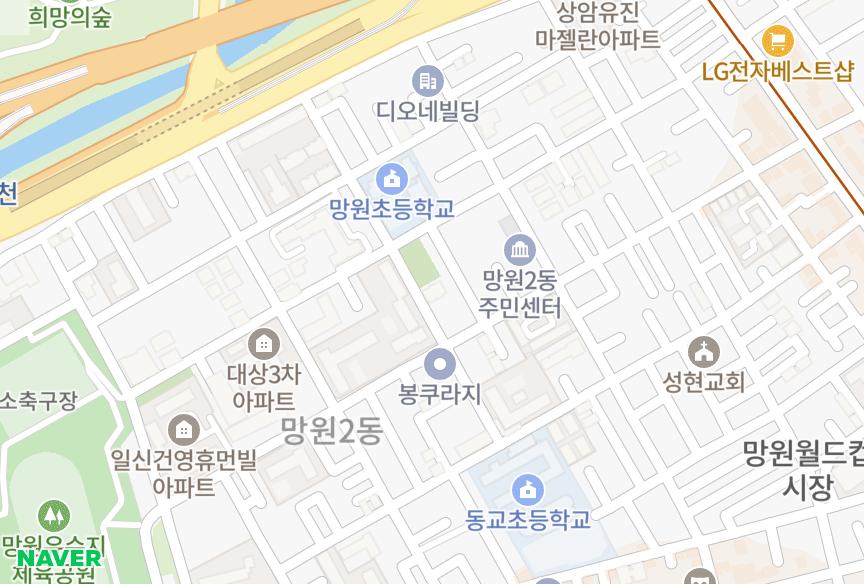 서울특별시 마포구 망원동 천우 위치·실거래 시세 지도