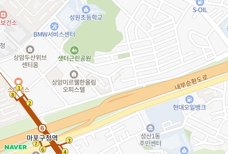 서울특별시 마포구 성산동 한림 위치·실거래 시세 지도
