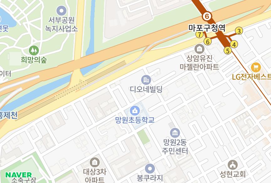 서울특별시 마포구 망원동 세광 위치·실거래 시세 지도