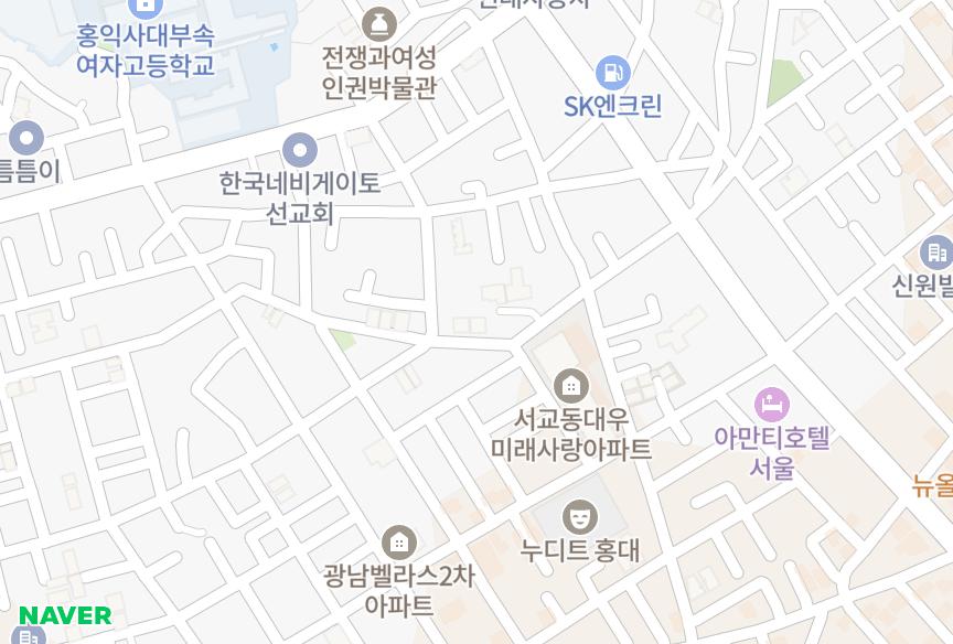 서울특별시 마포구 서교동 엘림 위치·실거래 시세 지도