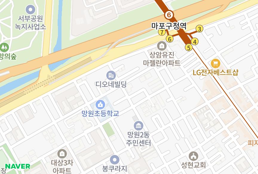서울특별시 마포구 망원동 몬드리안 위치·실거래 시세 지도