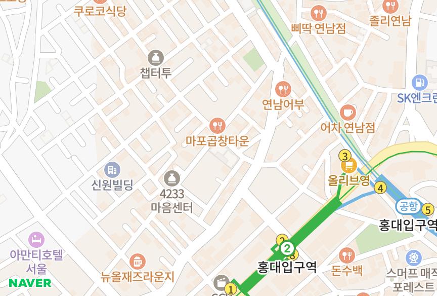 서울특별시 마포구 동교동 광남벨라스 위치·실거래 시세 지도