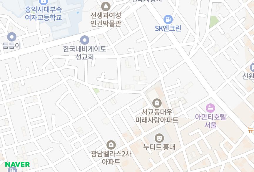 서울특별시 마포구 서교동 센트레 위치·실거래 시세 지도