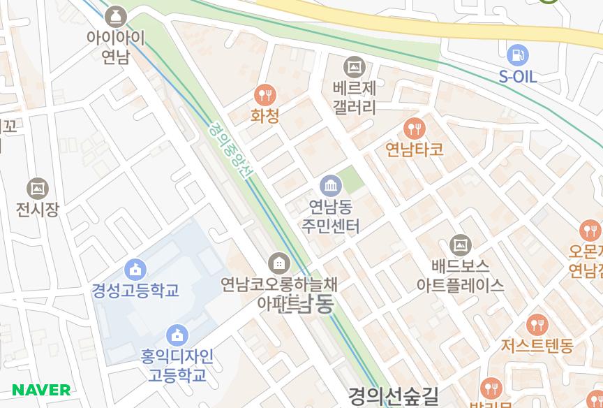 서울특별시 마포구 연남동 노블레스빌2차 위치·실거래 시세 지도