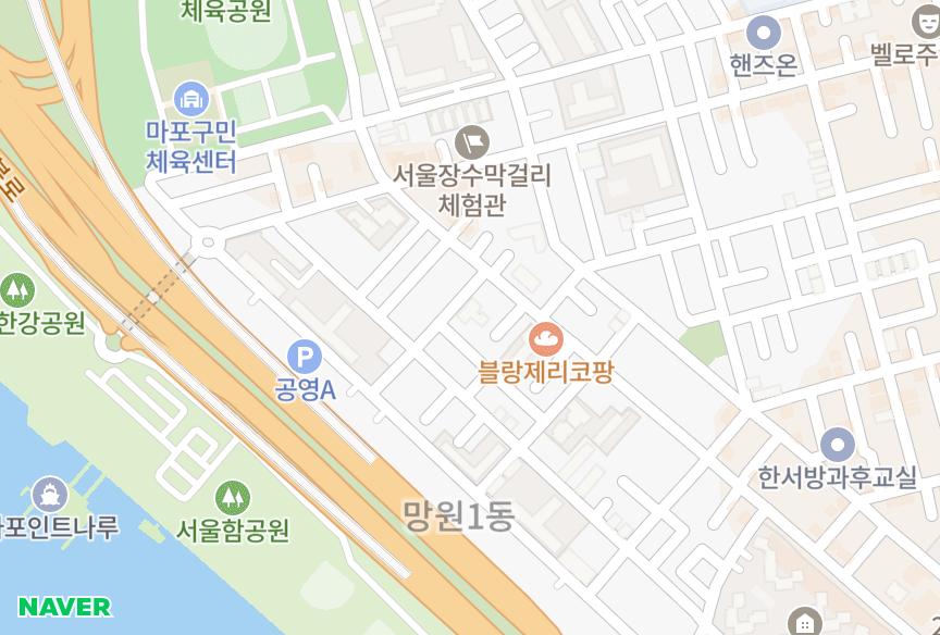 서울특별시 마포구 망원동 리버뷰 위치·실거래 시세 지도