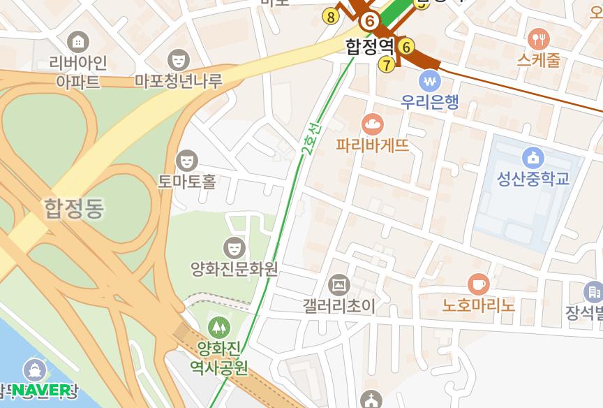 서울특별시 마포구 합정동 합정그레이스3차 위치·실거래 시세 지도