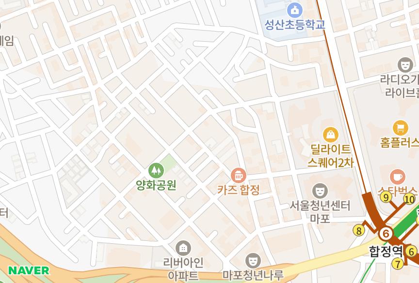서울특별시 마포구 합정동 대운 위치·실거래 시세 지도