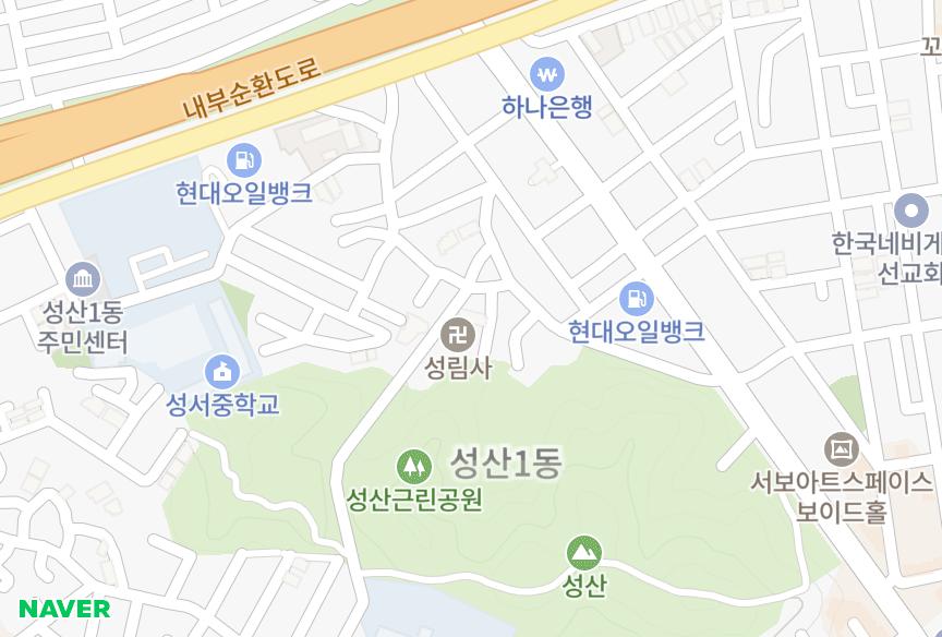 서울특별시 마포구 성산동 성산골든빌6차 위치·실거래 시세 지도