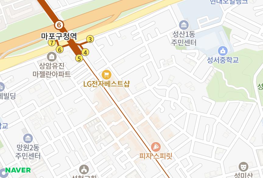 서울특별시 마포구 성산동 상인파크빌 위치·실거래 시세 지도