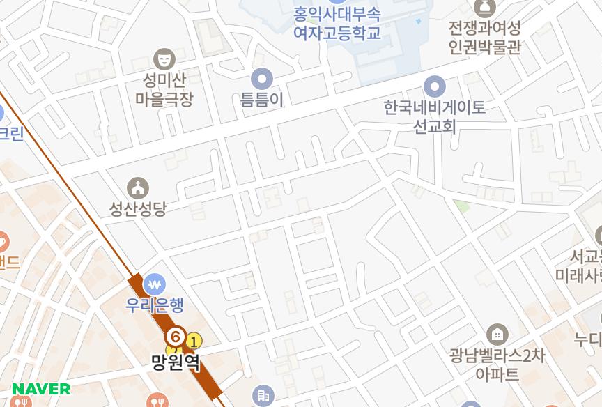 서울특별시 마포구 서교동 신세계드림빌 위치·실거래 시세 지도