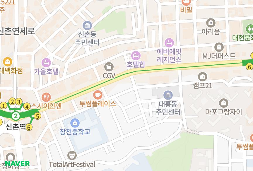 서울특별시 마포구 노고산동 신촌다올노블리움 위치·실거래 시세 지도