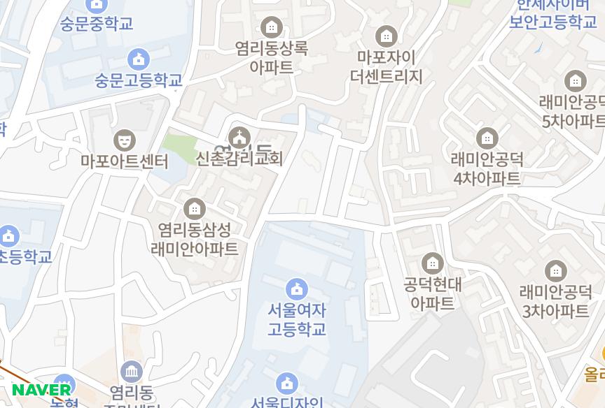 서울특별시 마포구 염리동 유풍 위치·실거래 시세 지도