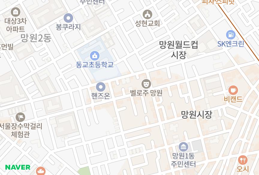 서울특별시 마포구 망원동 태영 위치·실거래 시세 지도