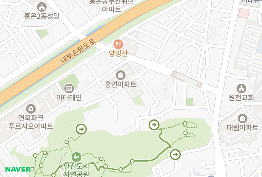 서울특별시 서대문구 연희동 홍연 위치·실거래 시세 지도