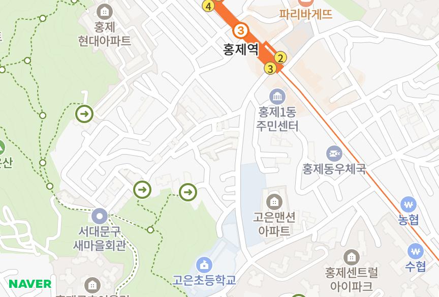 서울특별시 서대문구 홍제동 서울맨션 위치·실거래 시세 지도