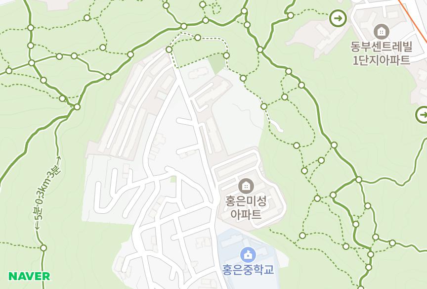 서울특별시 서대문구 홍은동 홍은서강1차 위치·실거래 시세 지도