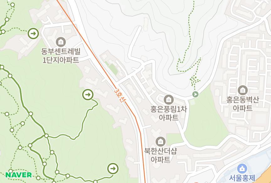 서울특별시 서대문구 홍은동 홍은동아더프라임 위치·실거래 시세 지도