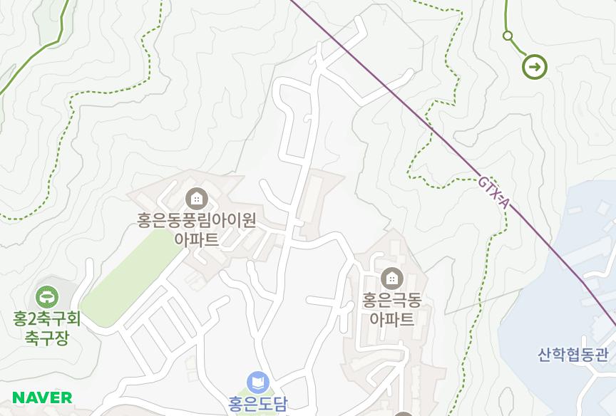 서울특별시 서대문구 홍은동 초원 위치·실거래 시세 지도