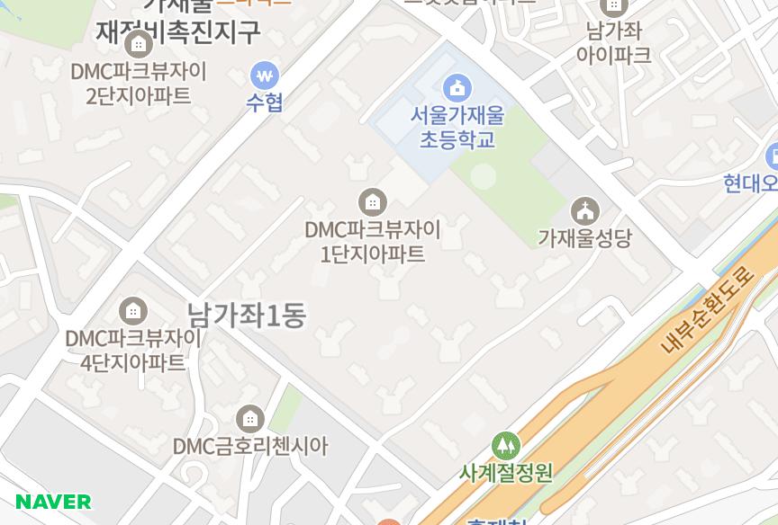 서울특별시 서대문구 남가좌동 DMC파크뷰자이4단지 위치·실거래 시세 지도