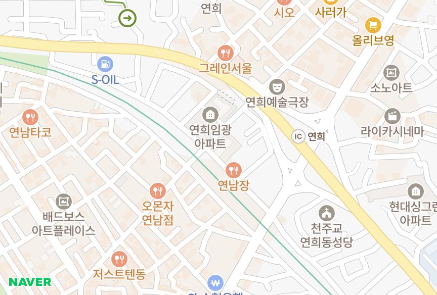 서울특별시 서대문구 연희동 일진아이윌 위치·실거래 시세 지도